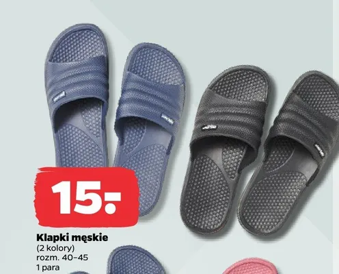 Klapki męskie, 2 kolory promocja w Netto