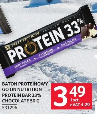 Baton proteinowy Go On Nutrition Protein Bar 33% Chocolate 50g promocja w Selgros