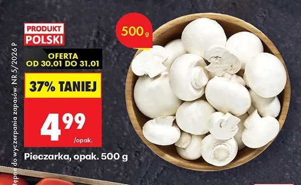 Pieczarka opak. 500g promocja w Biedronka