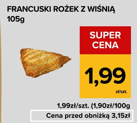 Rożek francuski z wiśnią Supeco promocja w Supeco