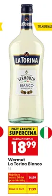 Wermut La Torina Bianco promocja w Biedronka