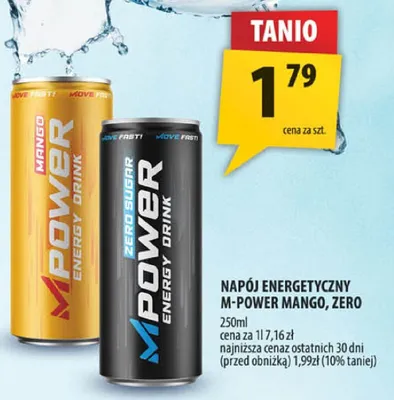 Napój energetyczny M-Power Mango 250ml promocja w Arhelan