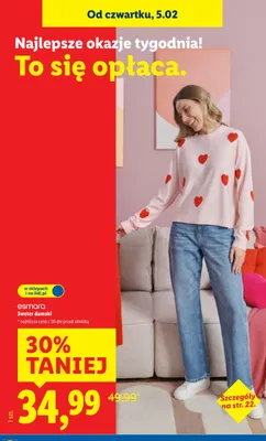Sweter damski esmara promocja w Lidl