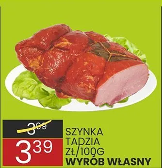 Szynka Jadzia zł/100g wyrób własny promocja w Wafelek