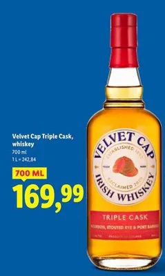 Velvet Cap Triple Cask whiskey 700 ml promocja w Lidl