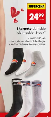 Skarpety damskie lub męskie 3-pak promocja w Biedronka