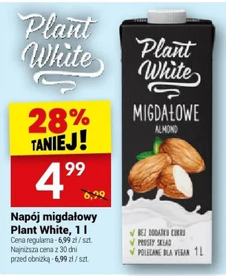 Napój Napój migdałowy Plant White, 1 l promocja w Twój Market