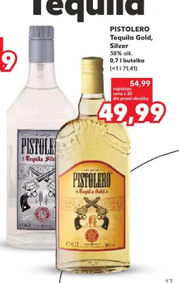 Tequila Silver 0,7 l Pistolero promocja w Kaufland