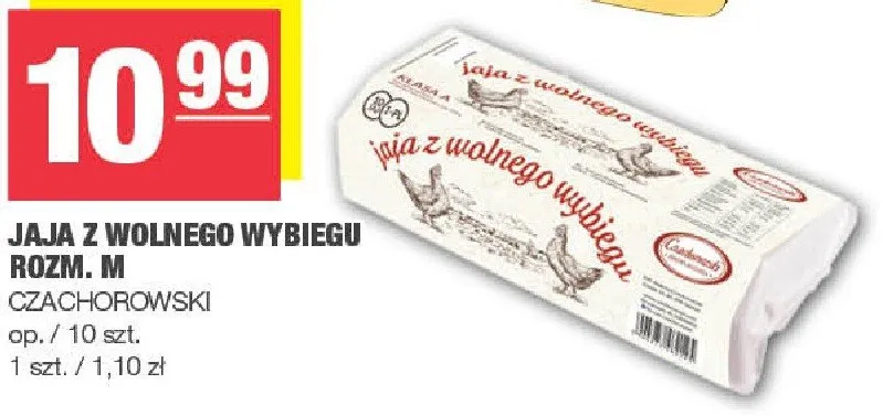 Jaja z wolnego wybiegu rozm. M Czachorowski promocja w SPAR