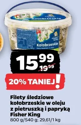 Filety śledziowe marynowane w oleju z pietruszką i papryką 800 g promocja w Netto