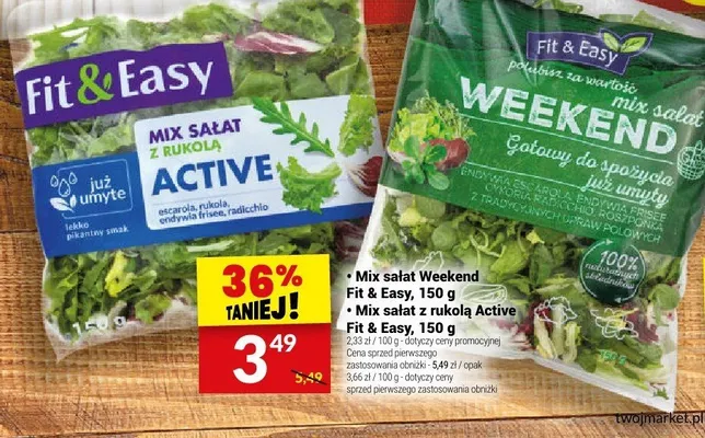 Mix sałat Weekend Fit & Easy promocja w Twój Market