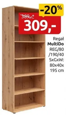 Regał MultiDo REG/80/190/40 promocja w Black Red White