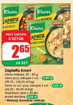 Zapiefix różne rodzaje promocja w Dino
