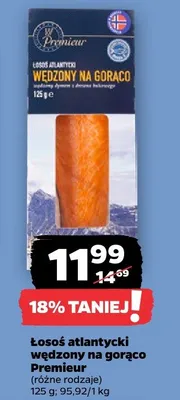 Łosoś atlantycki wędzony na gorąco Premieur (różne rodzaje) promocja w Netto
