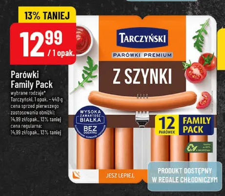 Parówki Family Pack Tarczyński promocja w POLOmarket