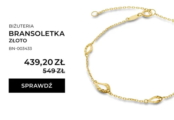 Bransoletka złoto promocja w Briju