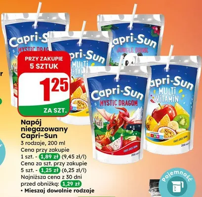 Napój niegazowany 3 rodzaje promocja w Dino