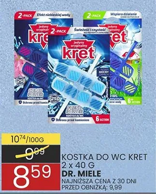 Kostka do WC Kret 5x 40 g promocja w Wafelek