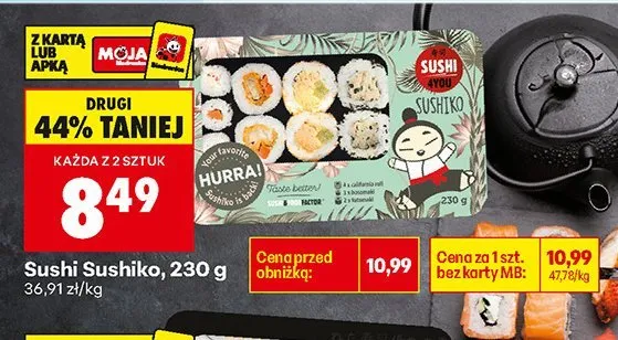 Zestaw sushi 230 g Sushi 4 You promocja w Biedronka
