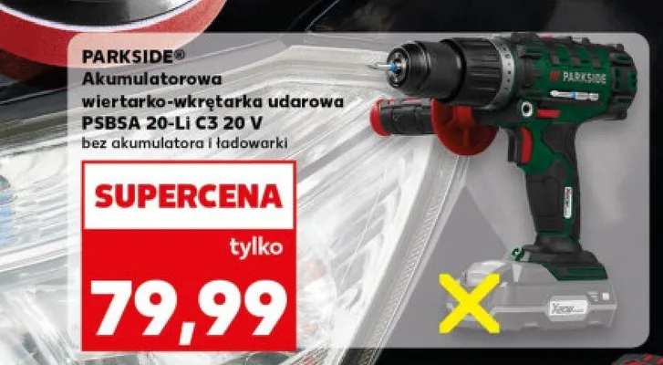 Akumulatorowa wiertarko-wkrętarka udarowa PSBSA 20-Li C3 promocja w Kaufland