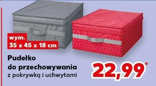 Pudełko do przechowywania z pokrywką i uchwytami Kaufland promocja w Kaufland