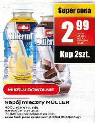 Napój mleczny MÜLLER promocja w Supeco
