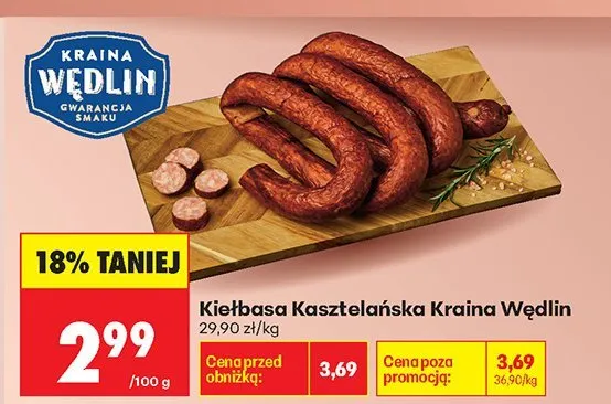 Kiełbasa Kasztelańska  promocja w Biedronka