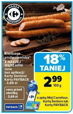 Kiełbasa promocja w Carrefour