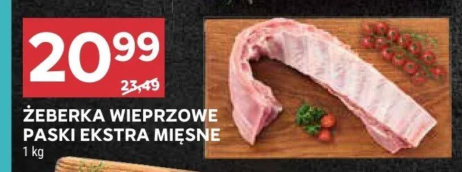 Żeberka wieprzowe paski ekstra mięsne promocja w Stokrotka