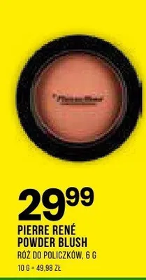 Róż do policzków PIERRE RENÉ POWDER BLUSH 10 G - 49,98 ZŁ promocja w Drogerie Natura