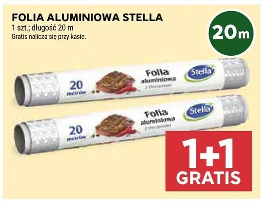 Folia aluminiowa Stella 1 szt., długość 20 m promocja w Stokrotka