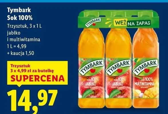 Sok 100% 3-sztuk promocja w Lidl