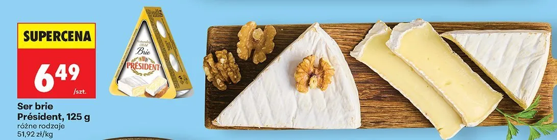 Ser brie, 125 g - różne rodzaje promocja w Biedronka