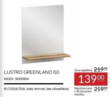 Lustro GREENLAND 60 Abra Meble promocja w Abra Meble