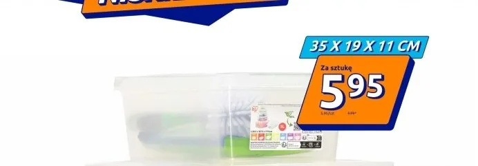 Pudełko do przechowywania z pokrywą 35x19x11 cm promocja w Action