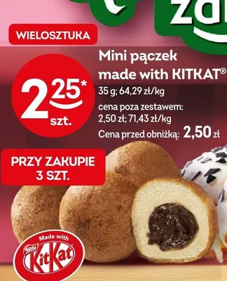 Mini pączek made with KITKAT promocja w Żabka