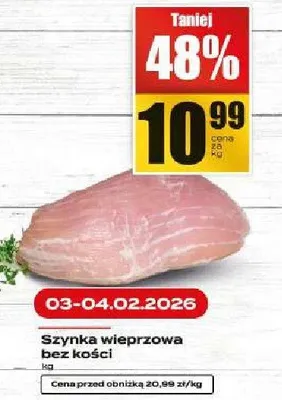 Szynka wieprzowa bez kości promocja w Supeco