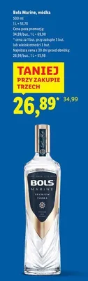 Wódka Bols Marine 500ml promocja w Lidl
