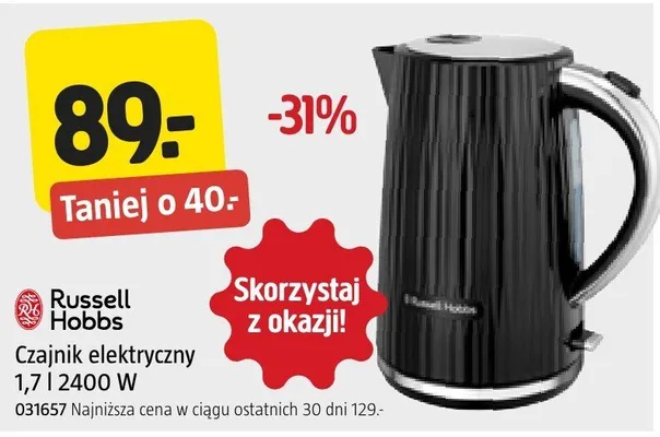 Czajnik elektryczny 1,7 l 2400 W Russell Hobbs promocja w Jula