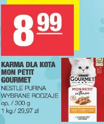 Karma dla kota MON PETIT GOURMET NESTLE PURINA promocja w SPAR