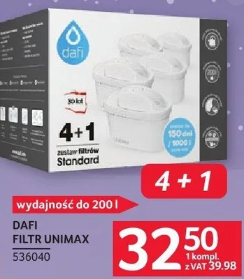 Filtr Unimax Dafi 536040 promocja 4+1 promocja w Selgros