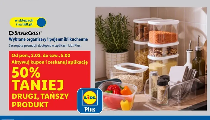 Wybrane organizery i pojemniki kuchenne promocja w Lidl
