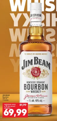 Burbon whisky 1 l Jim Beam promocja w Kaufland