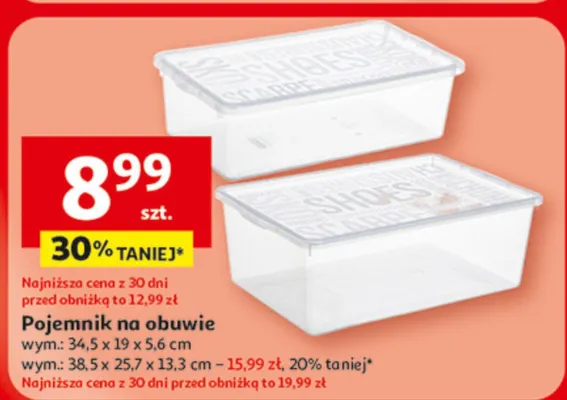 Pojemnik na obuwie promocja w Auchan