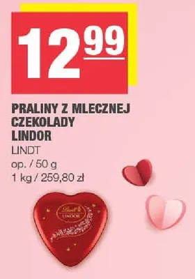 Praliny z mlecznej czekolady Lindor Lindt promocja w SPAR