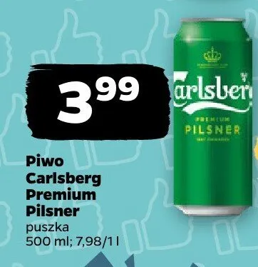 Piwo Carlsberg Premium Pilsner puszka promocja w Netto