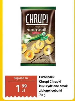 Chrupi Chrupki kukurydziane smak zielonej cebulki  promocja w Dino