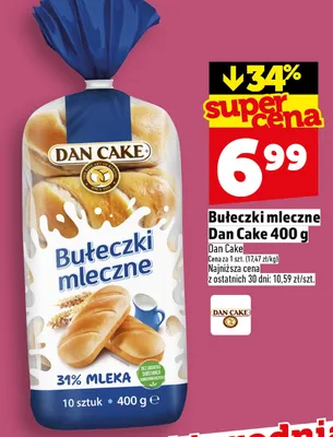 Bułeczki mleczne Dan Cake 400 g promocja w TOPAZ