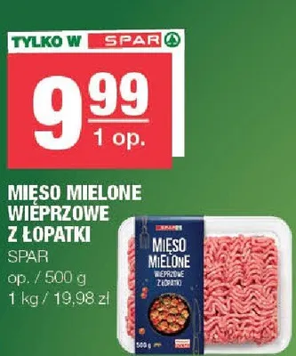 Mięso mielone wieprzowe z łopatki SPAR promocja w SPAR