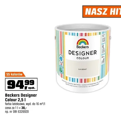 Farba Beckers Designer Colour 2,5 l promocja w OBI